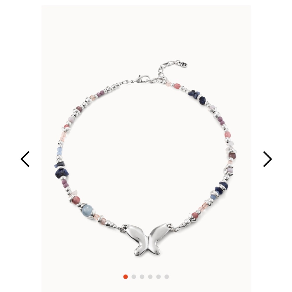 Unode50 Silver Butterfly Necklace New